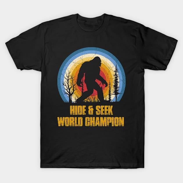 Vintage bigfoot hide and seek world champion T-Shirt by Dianeursusla Clothes